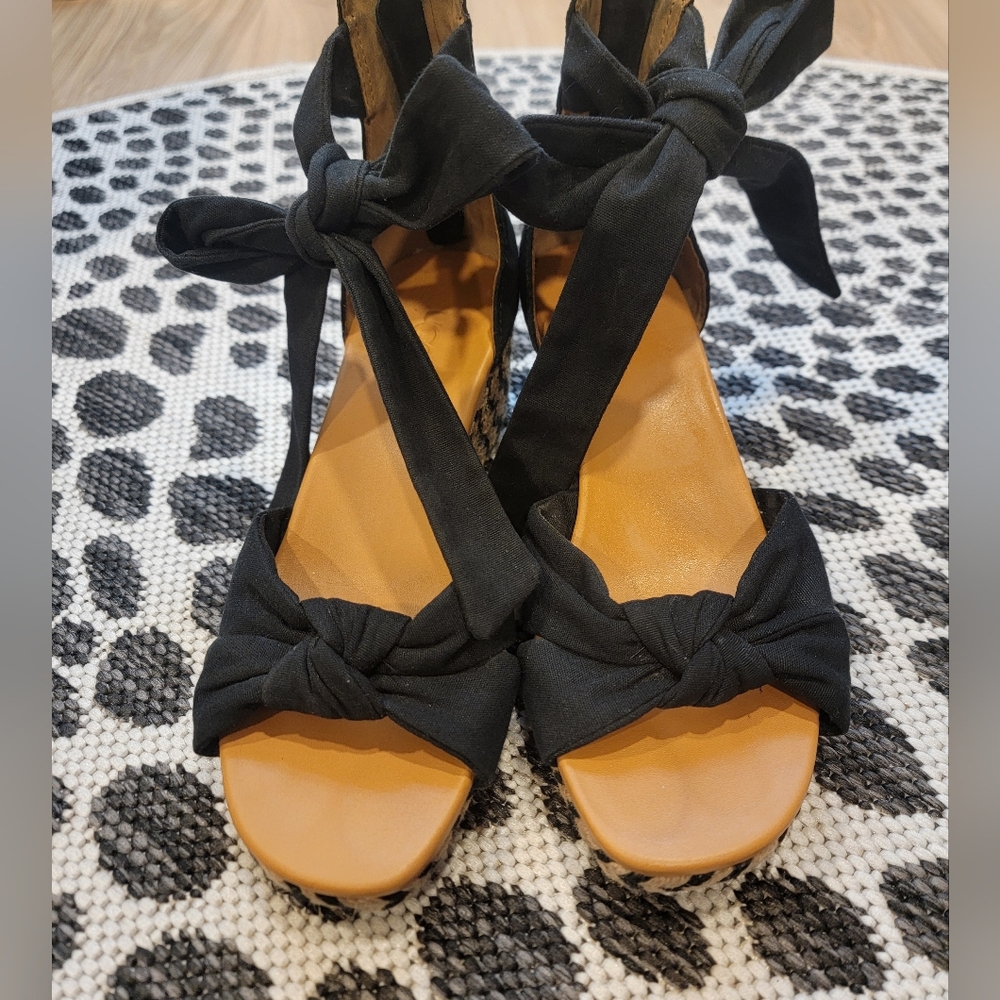 UGG Black Women's Wedge Sandals Size 6.5